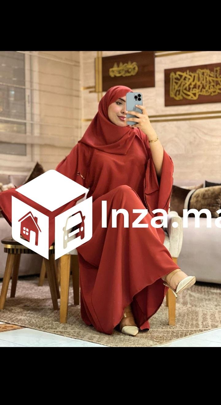 عباية فضفاضة توب كريب