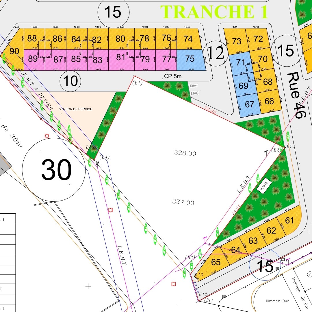 بقع للبيع بتجزئة اولاد سعيد
