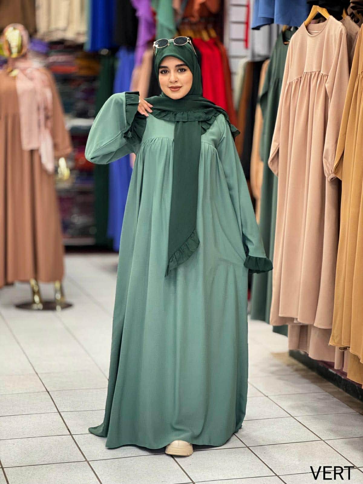 عباية فولار بي الوان مختلفه توب حريري توصيل مجاني لجميع مدن المغرب