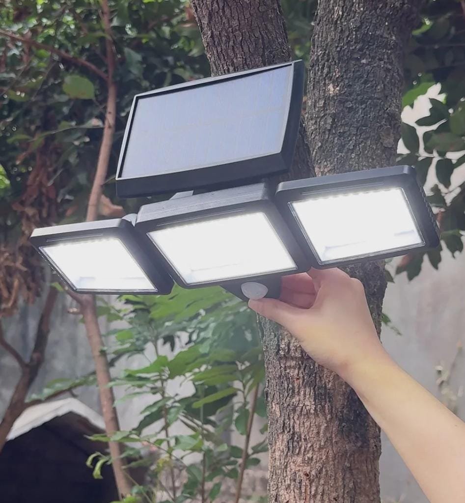 مصباح طاقة الشمسية* قوي مع حساس الحركة 208 LED
