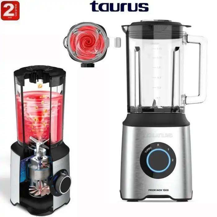 Taurus – Blender – Prior – Inox 1500 W – 2 vitesses – 2L – Lames Force Xtreme 6 tranchants