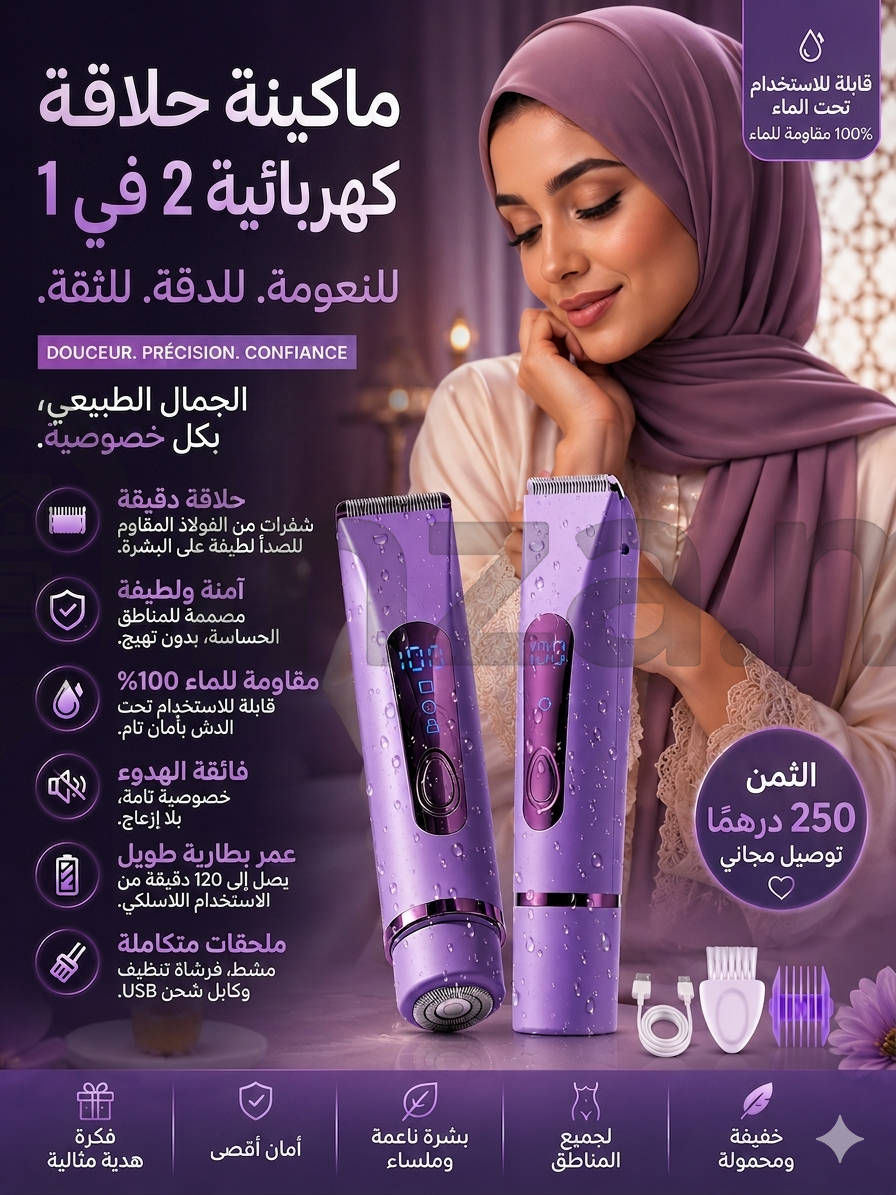 ماكينة الحلاقة الكهربائية 2 في 1