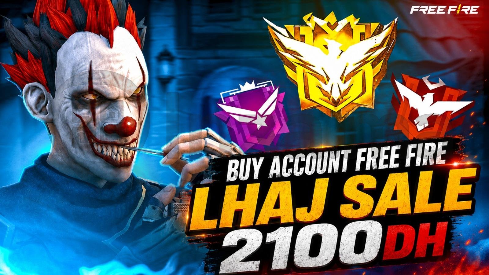حساب فري فاير للبيع